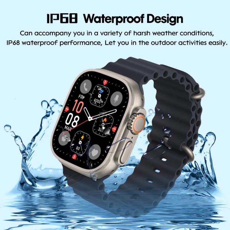 Smartwatch with 1.4" HD Display & 550 Nits Brightness, Dark Blue Strap