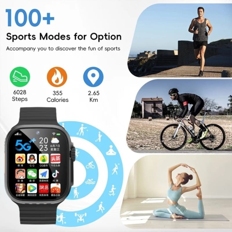 Smartwatch with 1.4" HD Display & 550 Nits Brightness, Dark Blue Strap