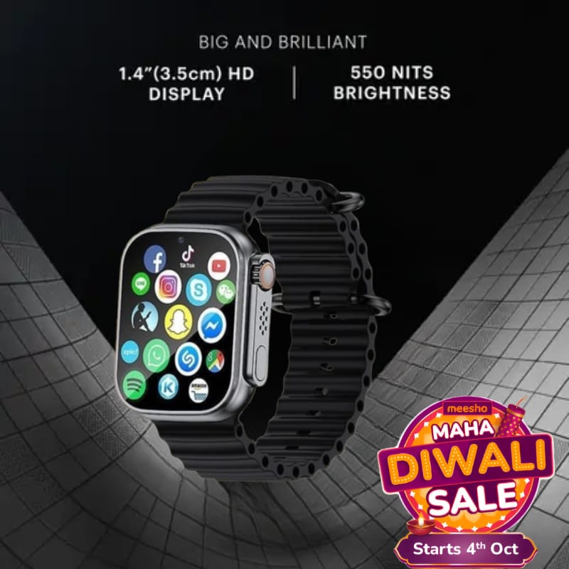 Smartwatch with 1.4 inch HD Display and 550 Nits Brightness