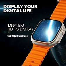 Big and Brilliant 1.4" HD Display Smartwatch with Vibrant Orange Strap, 550 Nits Brightness