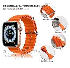 Stylish Smartwatch with Vibrant Orange Strap - Call Functionality