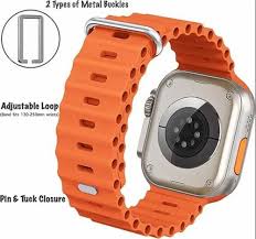 Stylish Smartwatch with Vibrant Orange Strap - Call Functionality