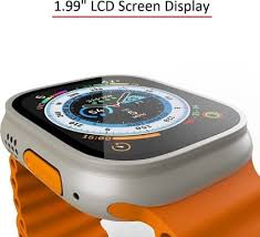 Vibrant Orange Strap Smartwatch with Digital Display
