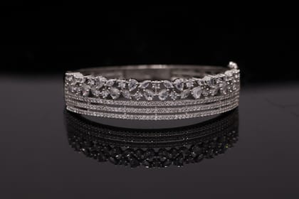 Mrinmayi Round CZ Statement Bracelet