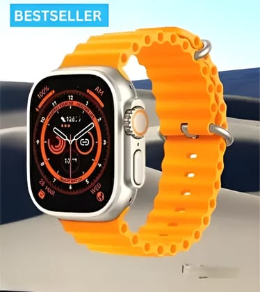 Bestselling Smartwatch with Vibrant Orange Ocean Band - Fitness Tracker & Health Monitor
