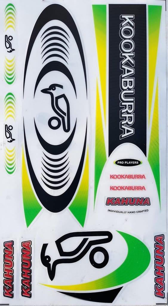 VR3 INTERNATIONAL | 3D DIGITALLY PRINTED KHN Edition | English Willow | Digital Embossed Cricket Bat Sticker | Green