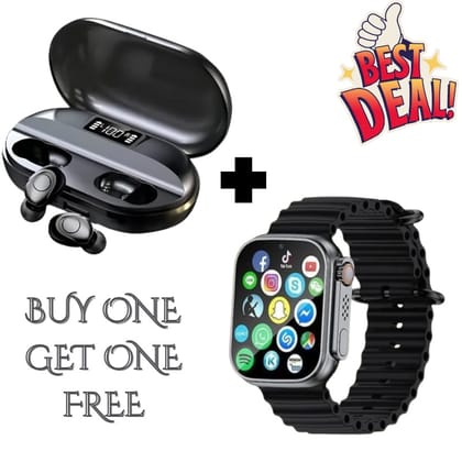 Premium Wireless Earbuds and Smartwatch Combo with BOGO Free Deal