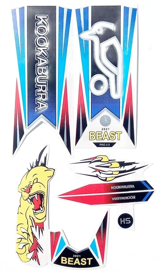 VR3 INTERNATIONAL | 3D BST PRO Edition | English Willow | Embossed Cricket Bat Sticker | Blue