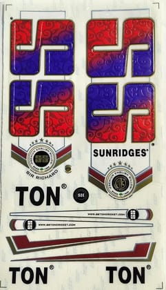 VR3 INTERNATIONAL | 3D Digital SRVR Edition | English Willow | Embossed Cricket Bat Sticker 