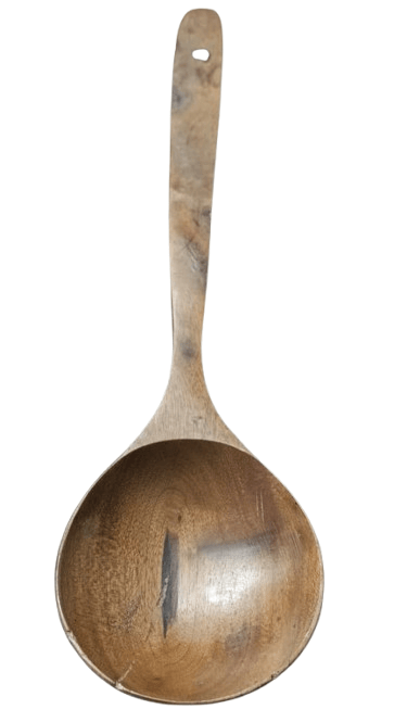 Rustic Wooden Serving Ladle - Durable & Eco-Friendly Big Spoon