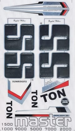 VR3 INTERNATIONAL | 3D MSTR Edition | English Willow | Embossed Cricket Bat Sticker | Black