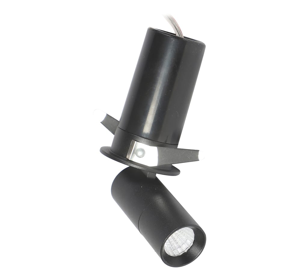 Pop out recessed 360 degree adjustable COB Light | 5watt | 3000k (warm white) | Body Color - Black | Indoor used for Painting, Photo-Frames or Wall High-Lighting purpose 