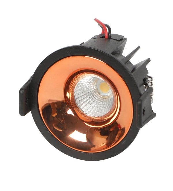 Rose gold cob light | 12watt | Body Color - Rose Gold reflector with Black body | Natural White 4000k | Indoor use only Rooms,Bathrooms,Office etc.