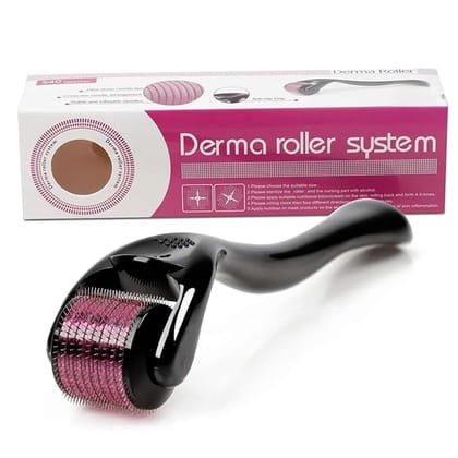 Derma Roller 0.5mm for Hair & Beard Growth – 540 Titanium Micro Needles for Hair Regrowth, Acne Scar Reduction & Skin Rejuvenation – Safe for Men & Women