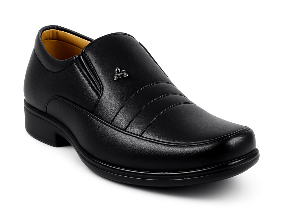 WUGO::Latest Trendy Men Formal Shoes|Black Moccasin Shoes|Office Shoes For Men's & Boys (Free Home Delivery)