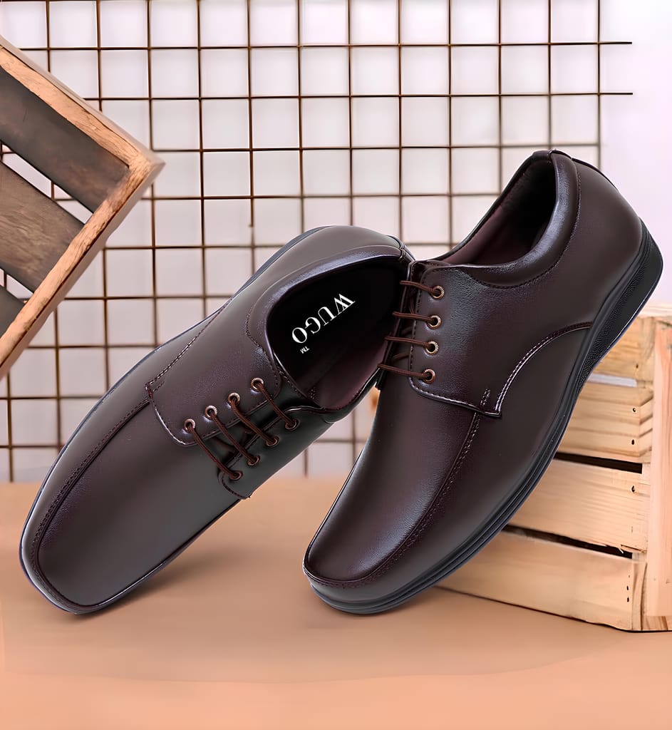 Latest Trendy Men Lace-ups Brown Formal Shoe | Elegant Office, Party & Daily Wear | Stylish & Long-Lasting | Business Designer Formal Shoes for Men & Boys