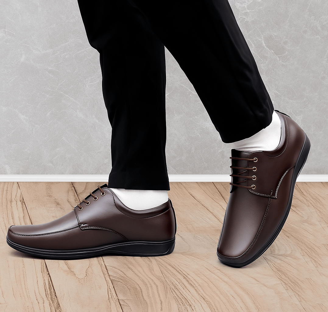 Latest Trendy Men Lace-ups Brown Formal Shoe | Elegant Office, Party & Daily Wear | Stylish & Long-Lasting | Business Designer Formal Shoes for Men & Boys