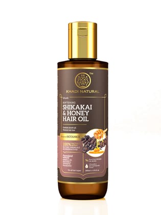 Khadi Natural Shikakai & Honey Hair Oil - Powered Botanics - 200ml Khadi Natural Shikakai & Honey Hair Oil - Powered Botanics - 200ml