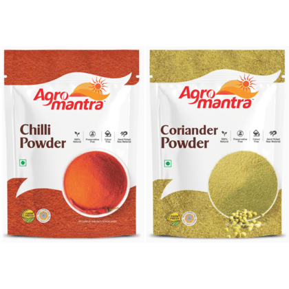 Agro Mantra Red Chilli And Coriander Powder 500gm Each