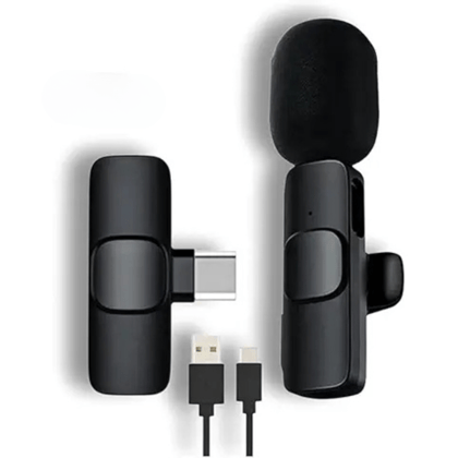 Wireless Clip-on Microphone System with USB Type-C Receiver