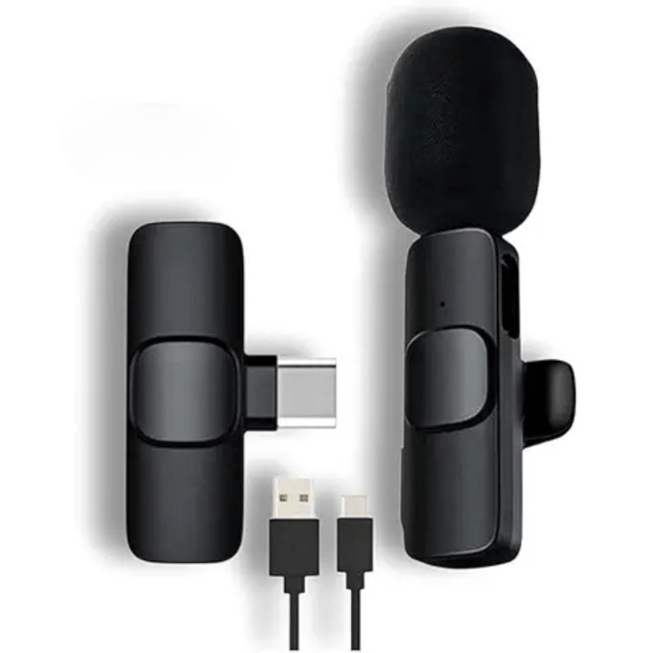 Wireless Clip-on Microphone System with USB Type-C Receiver