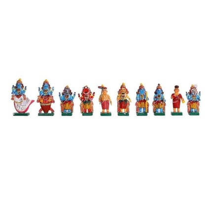 Dashavatara Wooden  Set -- Figurines