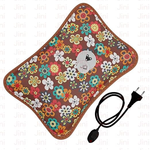 Divshana Heating Bag | Electric Hot Water Bag for Pain Relief | Heating Pad for Back Pain, Period Cramps & Muscle Aches | Reusable Hot Pack Pouch (Multicolour, Red)