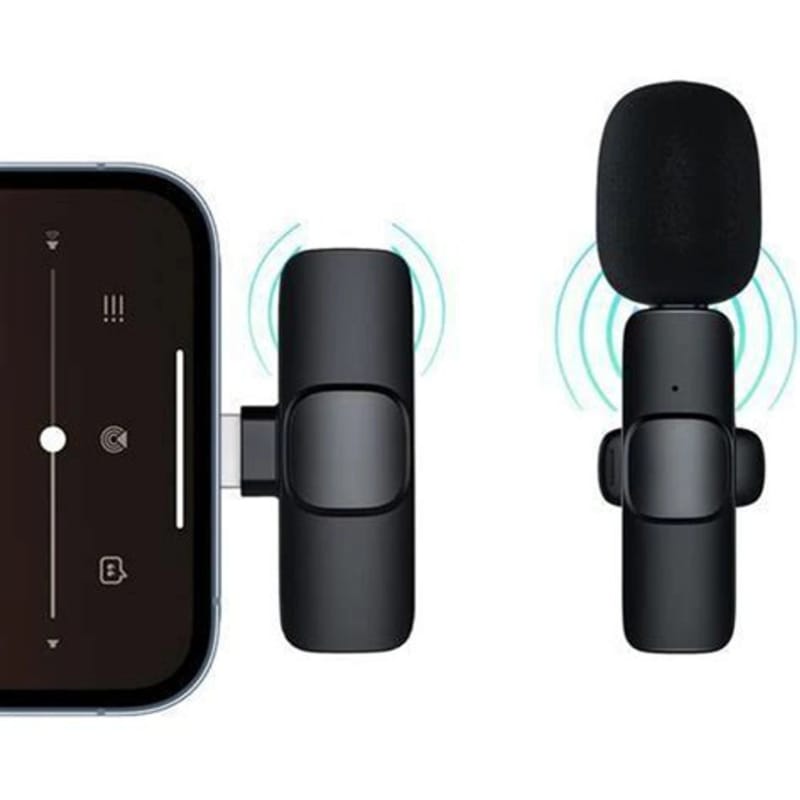 Wireless Lavalier Microphone System for Smartphone - Plug & Play