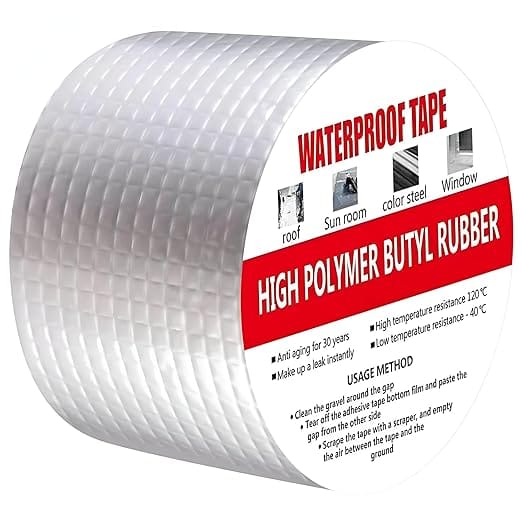 DIVSHANA Store Waterproof Leak Repair Tape – Aluminium Foil Tape for Pipe & Roof Leaks | 5cm x 5m | Pack of 1