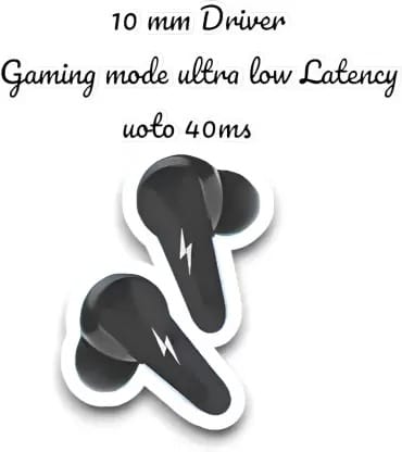 GM 10 Gaming Earbuds with 10mm Driver & Ultra-Low 40ms Latency - Black
