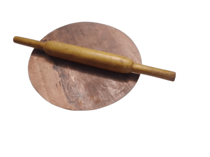 Traditional Wooden Rolling Pin and Board Set for Roti & Chapati Making