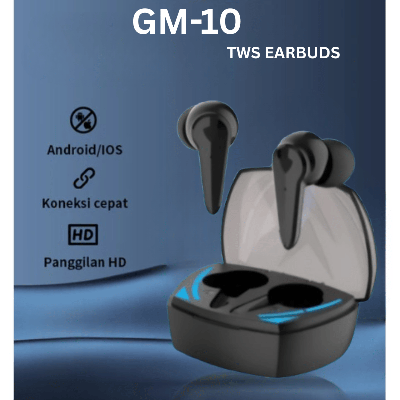 GM-10 TWS Earbuds with HD Calls & Android/iOS Compatibility