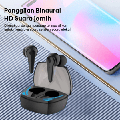 GM 10 Wireless Binaural HD Earbuds with Silicone Noise-Blocking Eartips & Charging Case