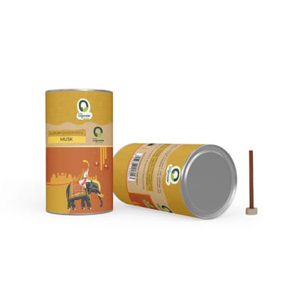 Prime Orgoveda Musk Premium Dhoop Sticks | 100% Natural, Charcoal-Free | Long-Lasting Divine Aroma for Prayer, Pooja, Meditation & Relaxation | Handcrafted Premium Dhoop (Pack of 40 Sticks)