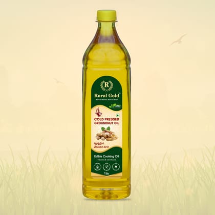  100% Pure Cold Pressed Groundnut Oil - 1 LTR