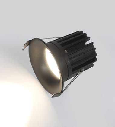 Trimless Cob recessed led light | 12watt | Body Color - Black |  Collor less / Trimless fixture | Natural White - 4000k | Packed of 10 pcs | Indoor use only Rooms, Bathrooms, Office etc.