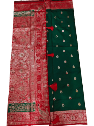 Vibrant Hot Pink Art Silk Saree with Zari Weave & Teal Blue Contrast Vibrant Hot Pink Art Silk Saree with Zari Weave & Teal Blue Contrast