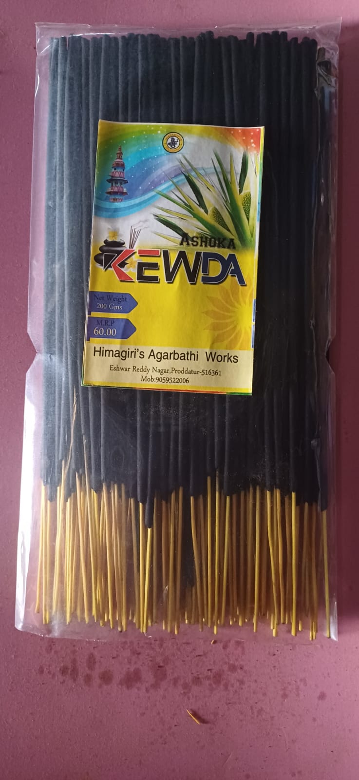 Ashoka Kewda Incense Sticks - 200g Pack