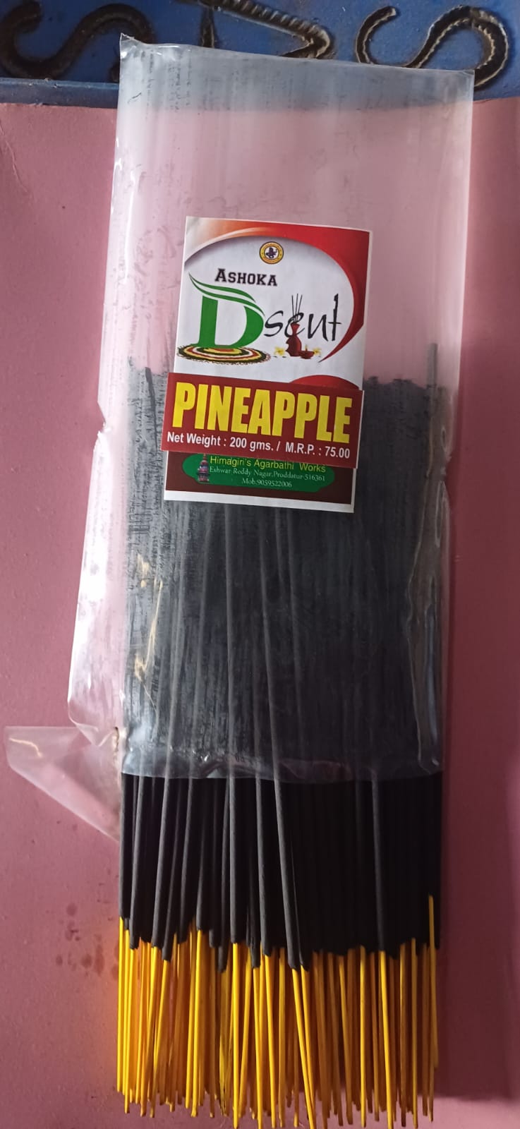Ashoka D'sent Pineapple Incense Sticks - 200g Agarbathi