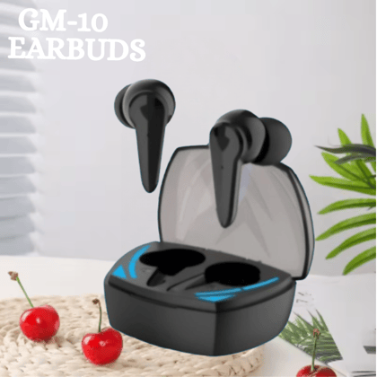 GM-10 Wireless Earbuds with Charging Case - Black