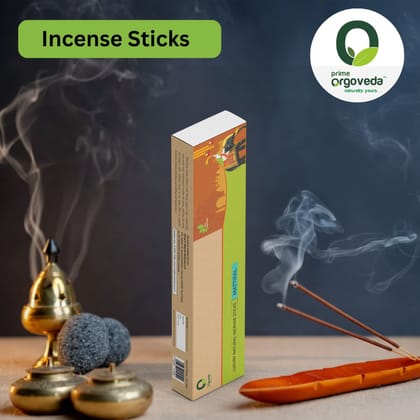 Prime Orgoveda Mattipal Incense Sticks | 100% Natural Charcoal-Free Agarbatti | Long-Lasting Mattipal Aroma for Prayer, Pooja & Meditation (Pack of 50 Sticks)