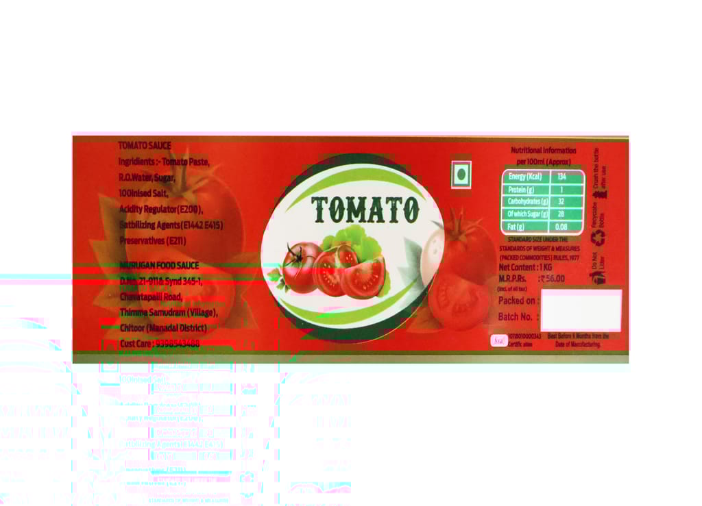 Murugan Tomato Sauce - Tangy & Rich Ketchup for Everyday Meals