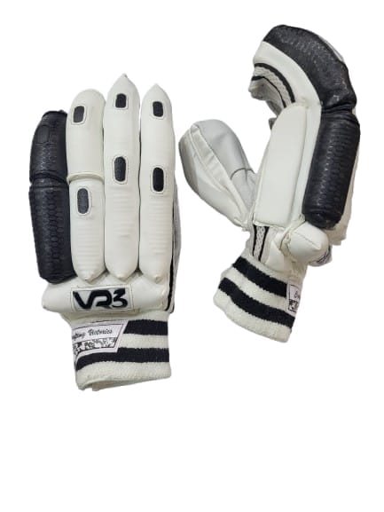 VR3 INTERNATIONAL | VR3 VK Edition Black Cricket Batting Gloves – Pro-Level Comfort & Protection