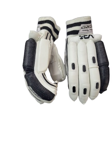 VR3 INTERNATIONAL | VR3 VK Edition Black Cricket Batting Gloves – Pro-Level Comfort & Protection