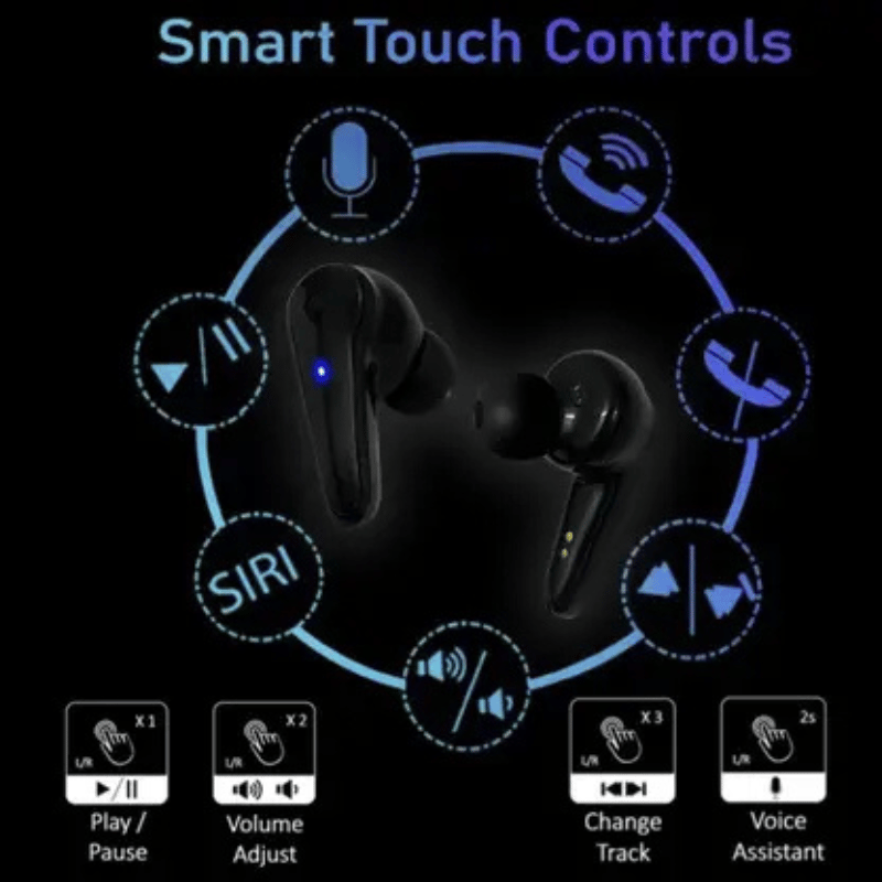 GM 10 Wireless Earbuds with Smart Touch Controls & Voice Assistant