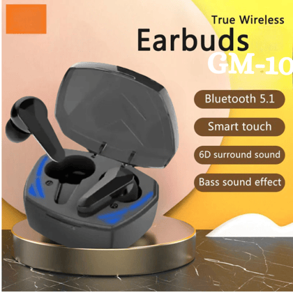 GM-10 True Wireless Bluetooth 5.1 Earbuds with Smart Touch and 6D Surround Bass Sound GM-10 True Wireless Bluetooth 5.1 Earbuds with Smart Touch and 6D Surround Bass Sound