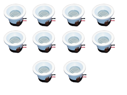 Cabinet/Button/Niche Led recessed Spot Light |  3watt | Warm White (3000K) | Body Color - White | Packed of 10pcs. |  Indoor use only Rooms,Bathrooms,Office,Balkony etc.