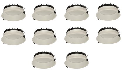 Deep downlight recessed ceiling Light - 12w | Shape - Round | Natural White 4000k | Packed of 10 pcs. | Indoor use only Rooms,Bathrooms,Office etc.