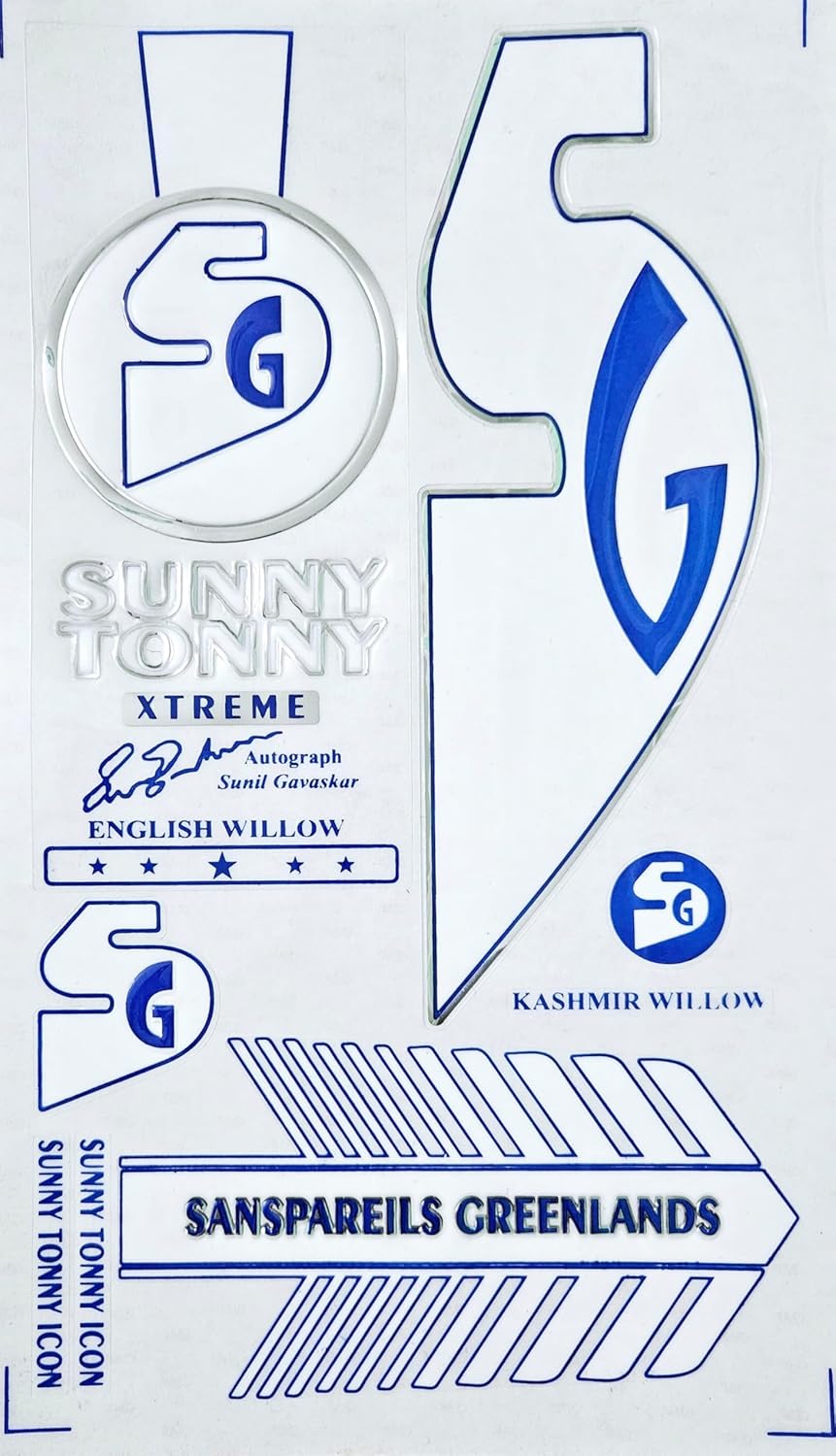 VR3 INTERNATIONAL | Cricket Bat Sticker 3D Embossed English Willow Fiber Tape Sports Accessories Protection, STC White