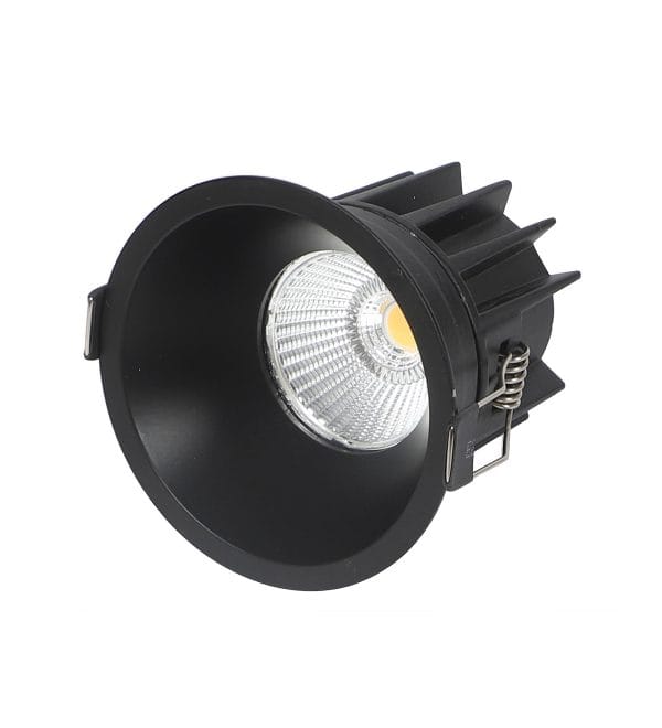 Cob Recessed Led light | 12watt | Body Color - Black body | Natural White 4000k | Indoor use only Rooms, Bathrooms, Office, Balcony etc.